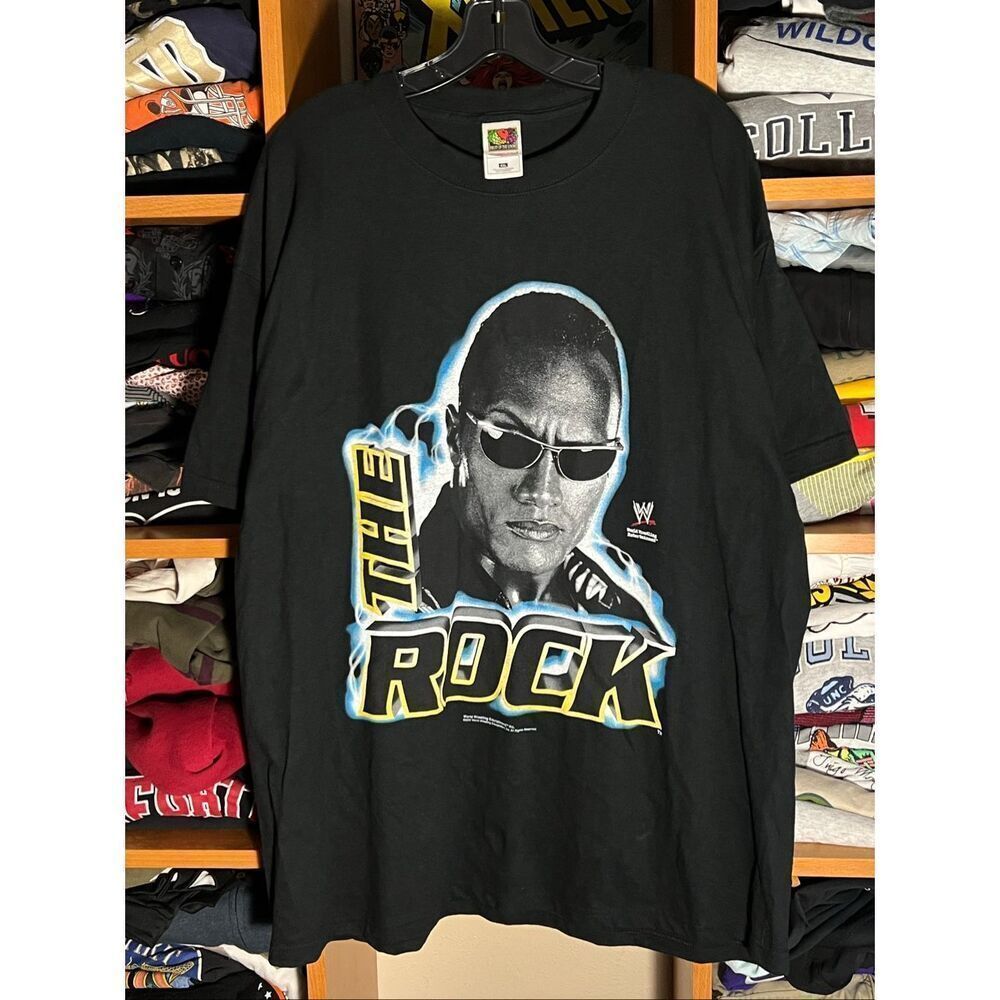 Vintage WWE Dwayne The Rock Johnson 2002 Wrestling Tee